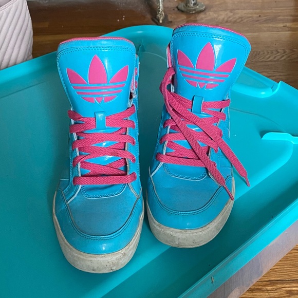 Cotton Candy Colored Adidas High Tops 😍 - Picture 2 of 9